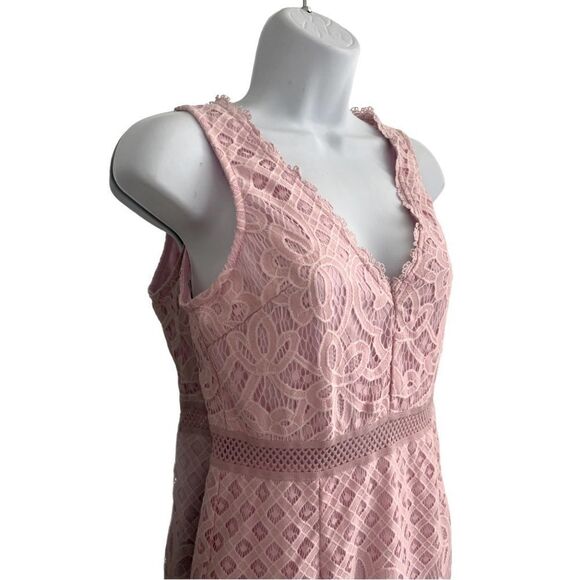 INVOGUE Paris Women's Elegant Floral Lace Sleeveless Short Cocktail Party Size M - Picture 2 of 6